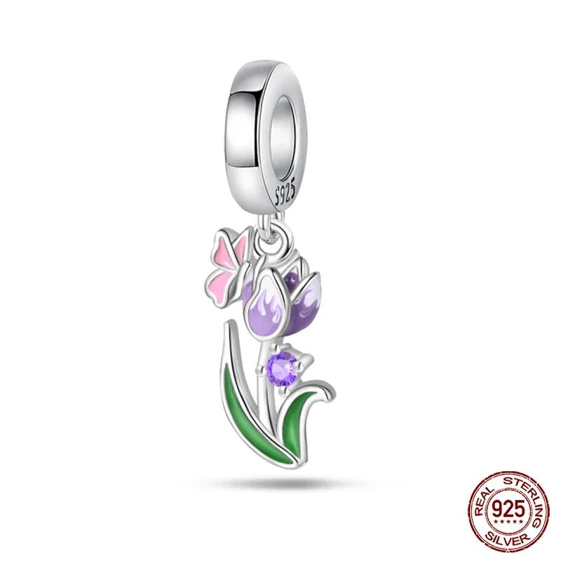 Copper Flowers Butterfly Creative Garden Mushroom Snail Charms Beads Fit Original Bracelets Diy Jewelry