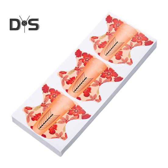 100 szt. Profesjonalne Formy do Długich Paznokci Akrylowe Formy Papierowe do Paznokci Łatwe w Użyciu Grube Formy do Przedłużania Paznokci Narzędzia do Manicure