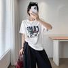 2025 Spring/Summer Plus Size Women's Loose Fit Round Neck Cartoon Print Short Sleeve T-shirt