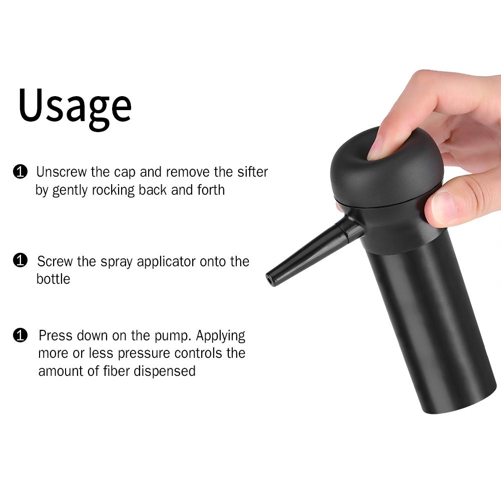 Professional Spray Application Atomizador for Hair Building Fibers Nozzle Hair Thickening Tools