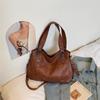 Women's Large Soft PU Leather Shoulder Tote Bag Casual Handbag