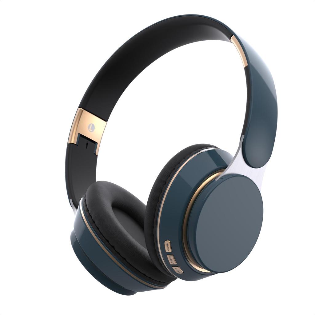 Foldable Over-Ear Bluetooth Headphones with Heavy Bass and Card Slot