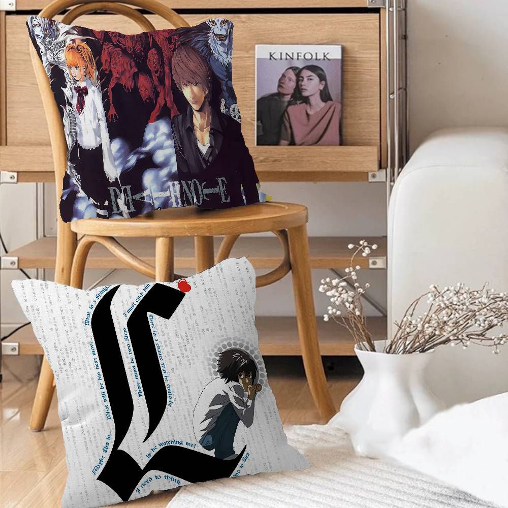 Classic Anime Death Note Pillowcase Toon Gift Cushion Cover Bedroom Home Sofa Chair Seat Decor Pillow Case