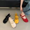 IPPEUM Women Tabis Mary Janes Shoes 2025 New Black Red Split Toe Ballet Flats Buckle Ballerina Shoes