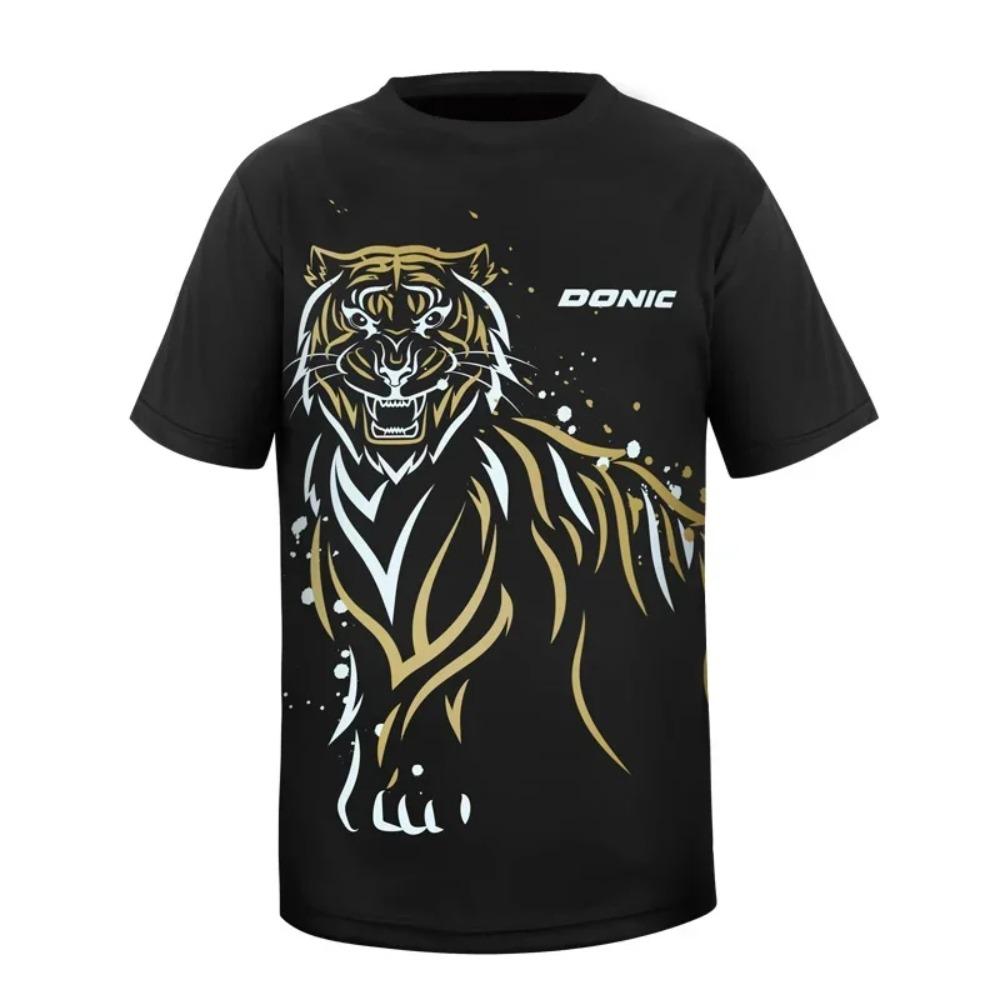 DONIC Round Neck Table Tennis Jersey Quick Dry Sports T-shirt Breathable Short Sleeve Ping Pong Shirt Men and Women Y2k Clothes
