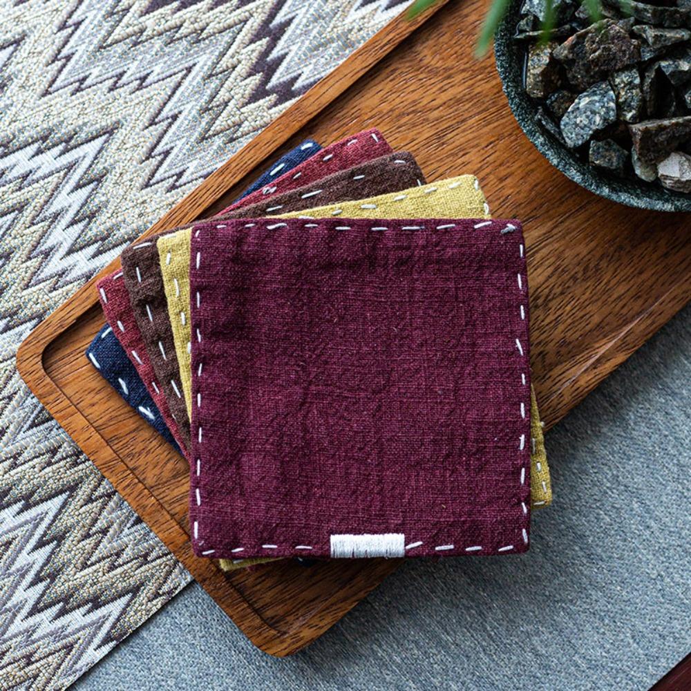 

2Pcs Non-Slip Tea Cup Mats Wear Resistant Insulation Pad Placemat Table Mat Hotel жёлтый