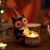 Ständer Tierfigur Eule Ornament Halloween Kerzenhalter Tischdekorationen