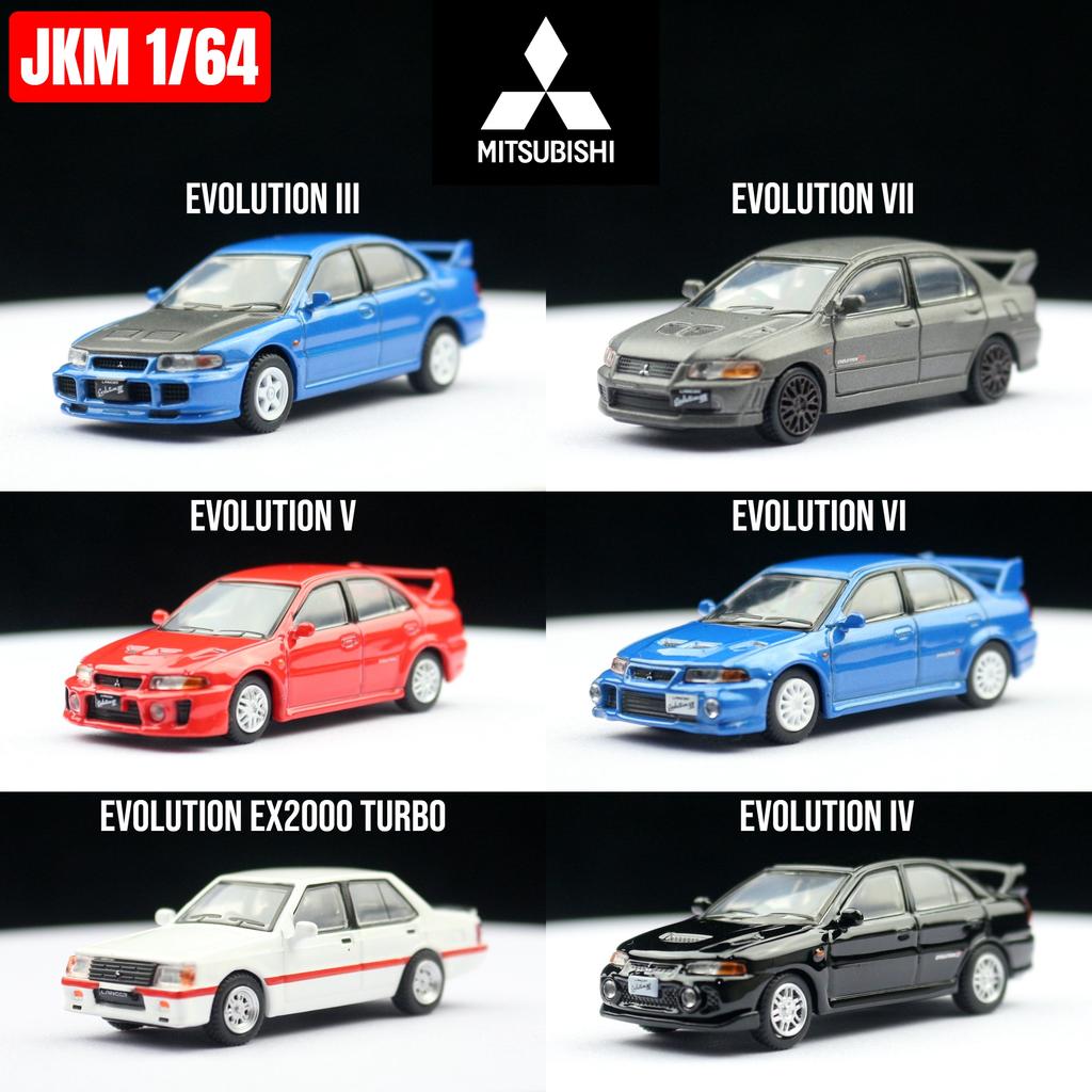 1/64 Mitsubishi Lancer Evolution EVO Familie JDM Initial D Spielzeugauto Modell JKM 1:64 Kostenlose Räder Druckguss Metalllegierung Sammlung Geschenk