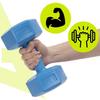 2x2.5 Kg Hexagonal Dumbbells for Fitness Exercises, Weights, Set of 2, Blue