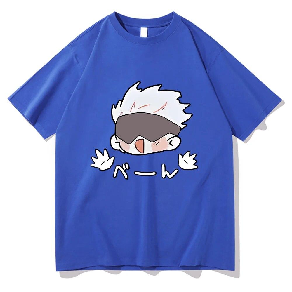 Jujutsu Kaisen T Shirt Fashion Unisex Harajuku Funny Kawaii Gojo T-Shirt Unisex Anime Unisexga High Quality Cotton Tees Shirts Korea Unisex