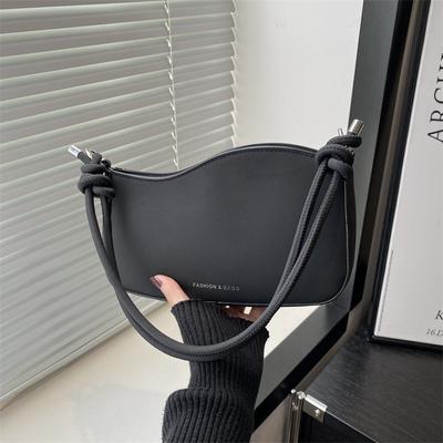 Popular Winter Versatile Shoulder Underarm Bag Temperament Simple Solid Color Handbag Women'S Bag