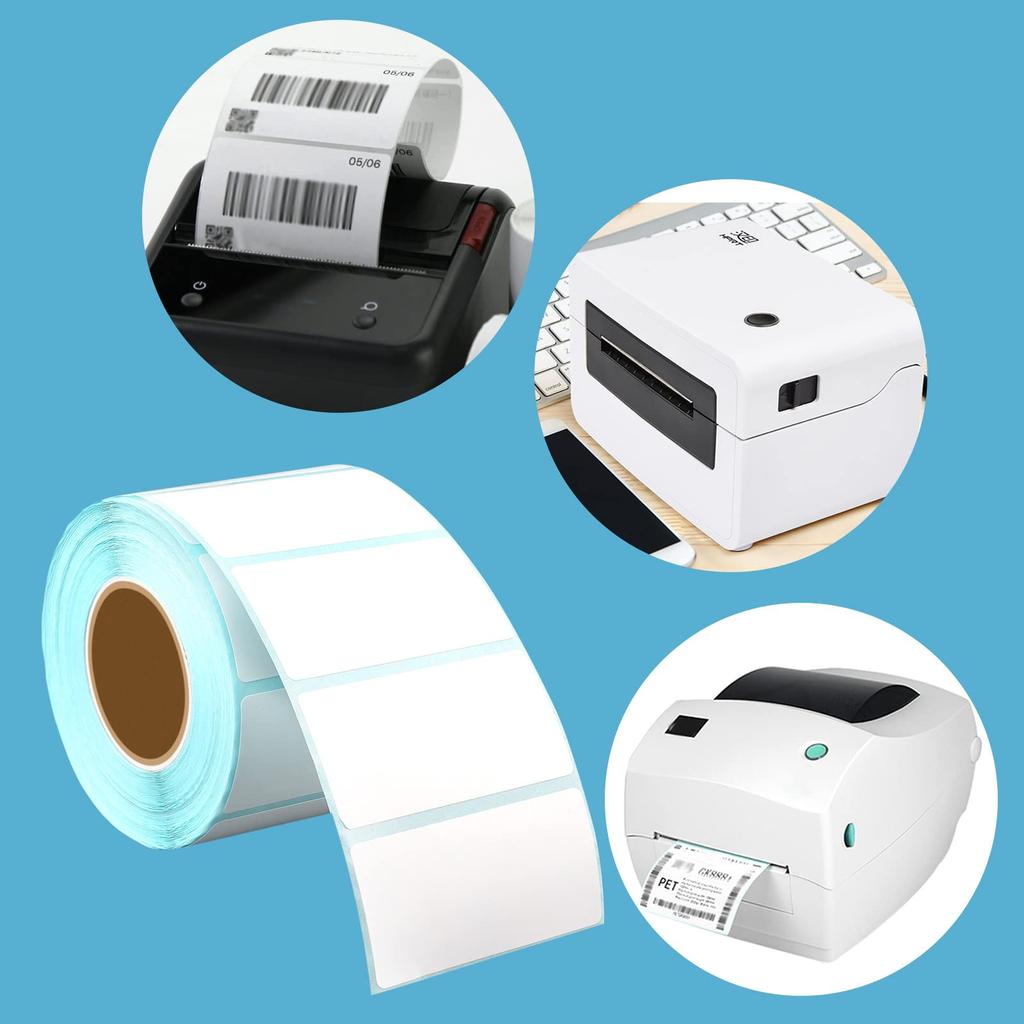 Direktthermo entfernbare Blanko-Etiketten, rechteckig, selbstklebend, beschreibbar, Barcode-Supermarkt, BPA-freie Aufkleber für Thermodrucker