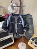 2025 Autumn Boy's Trendy Patchwork Soft Leather Baseball Jacket