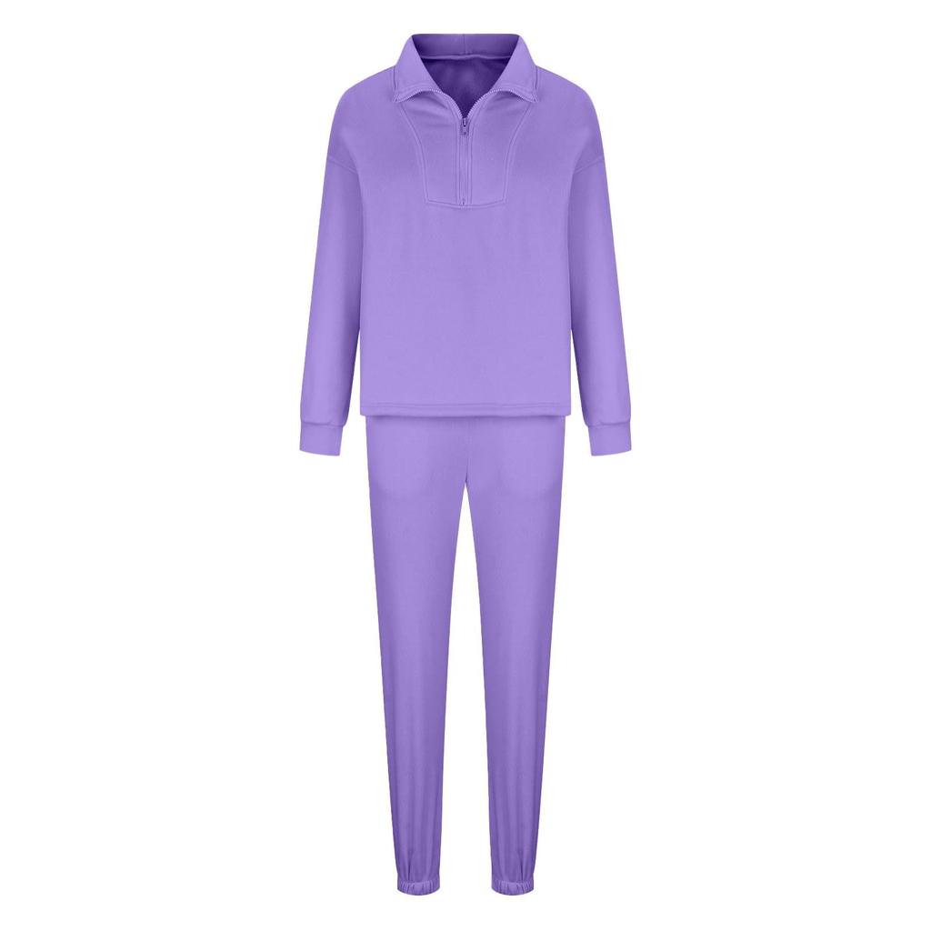 Women's Fashionable Loose Shoulder Sleeves Hoodie And Pants Two-Piece Set