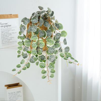 Künstliche hängende Schnur aus Herzpflanzen, Wandmontage, wartungsarm, Kunst-Eukalyptus, künstliches Rattan
