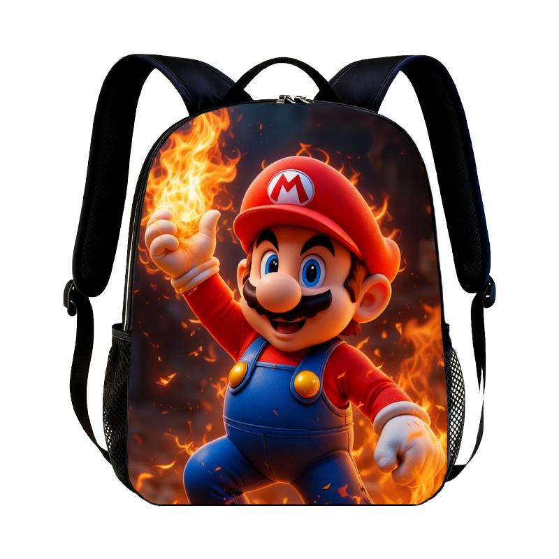 Νέο Σακίδιο Νηπιαγωγείου Super Mario Παιδικό με Εκτύπωση Mario Καθημερινό Casual Σακίδιο για Αγόρια Κορίτσια