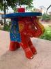 Hand Carved Elephant Stool: Wooden Antique Chowki Indian Decor
