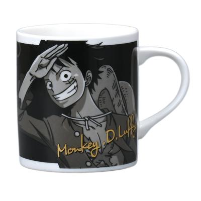 Luffy Straw Hat Pirates Monochrome Microwave and Dishwasher Made In 124150 "One Piece" Mug, Approx. 300ml, Safe, Japan,