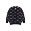New MLB Old Flower Sweaters Unisex Navy Blue 3AKCM0224-50NYS