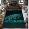 Philadelphia Eagles Kristall Samt Teppich Weich Anti?Rutschfeste Fußmatte Bequemer Wohnzimmer Schlafzimmer Dekor Teppich