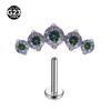 F-136 Titanium Alloy 1.0-1.2 Gauge Internally Threaded Cartilage Lip Ring Stud