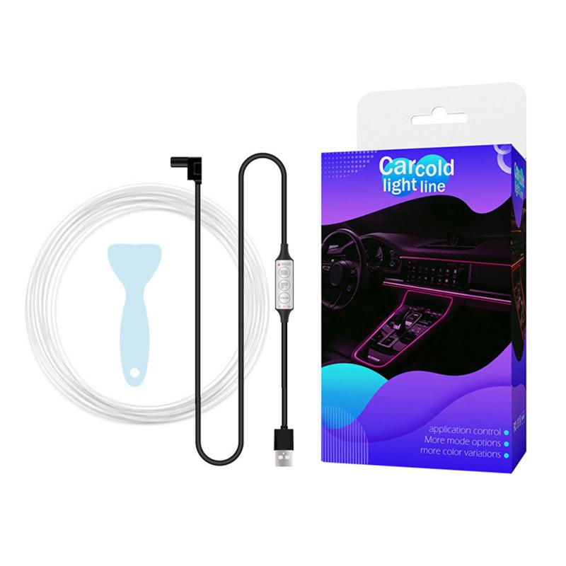 

EL Wire светодиодная лента для салона автомобиля RGB комплект цветного окружающего освещения 4 meters