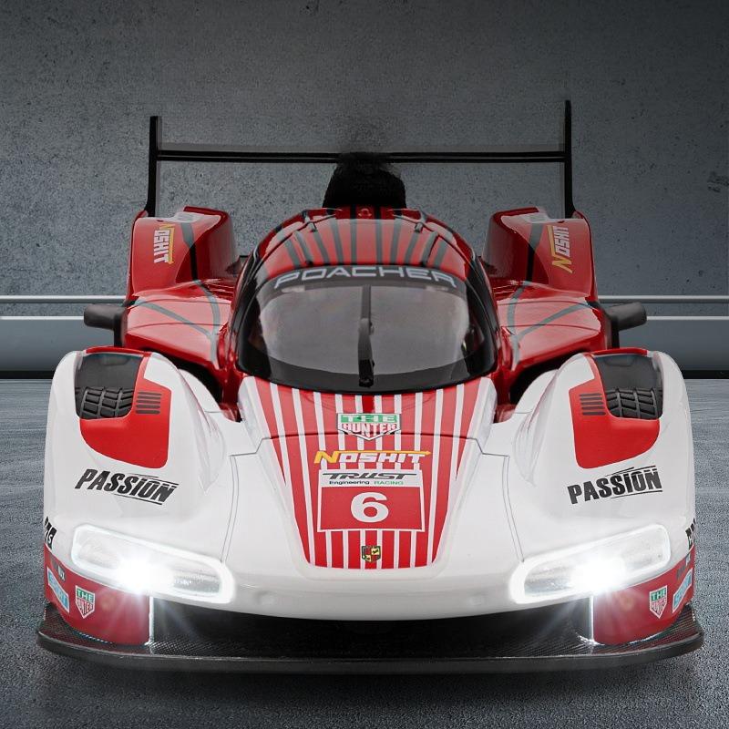Simulation 1/22 Porsches 963 Racing Car Model Alloy Toy Vehicle Children Boy Gift with Sound Light Collection Mniature Voiture