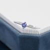 Tanzanite Blue CZ Ring In Sterling Silver, Silver or Gold, Delicate Stacking Ring December Birthstone
