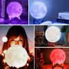 Remote 3d Control 16 Colour Rechargeable Moon Lamp Night Light Kids Dimmable Led