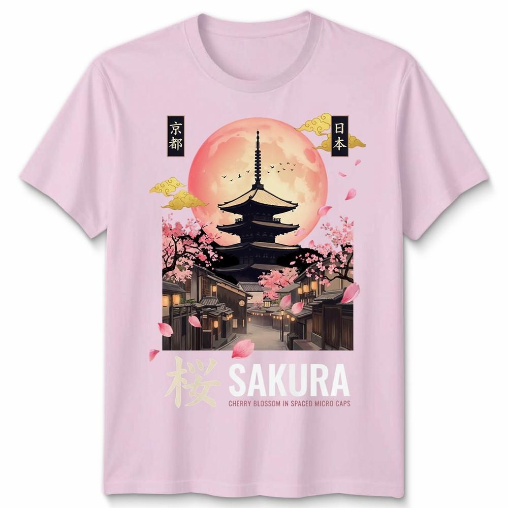 Kyoto Inspired Japanese Unisex T Shirt Tokyo Japan Temple Art Graphic Tee