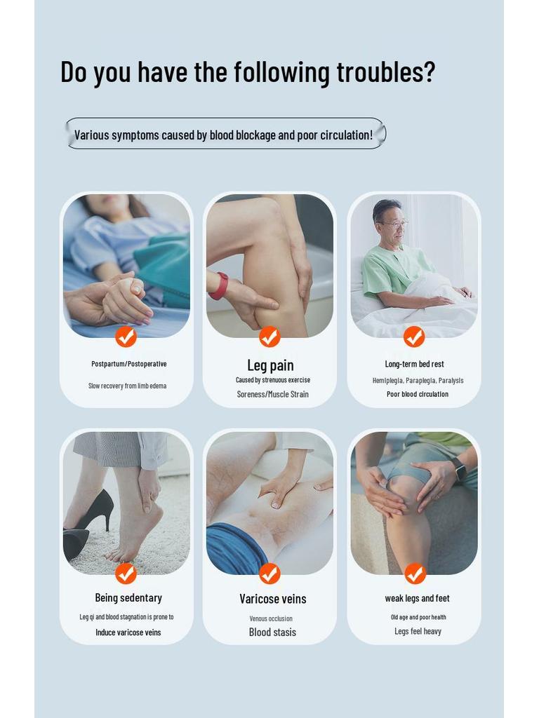 Personalized Air Pressure Leg Massager with Knee Heat Therapy and Thigh/Calf Massage