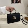 Women's Bag Simple Texture Butterfly Messenger Bag Solid Color Shoulder Bag Niche Versatile Handbag Small Square Bag