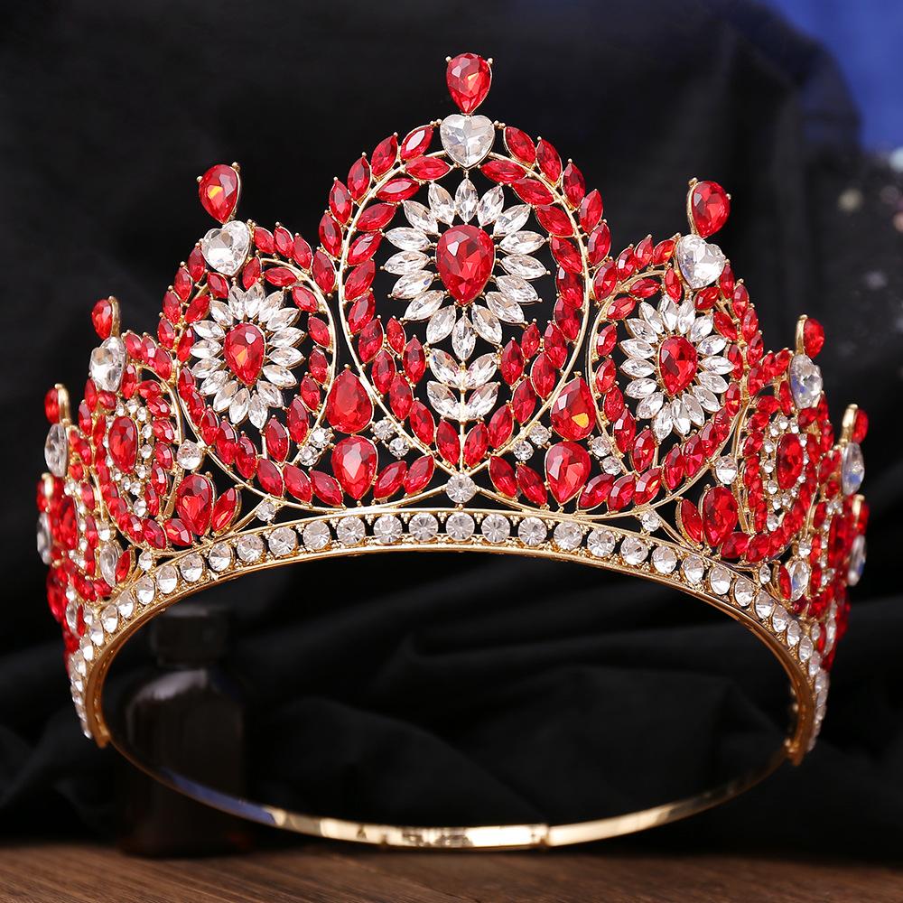 Elegant AB Crystal Tiara Crown for Women Wedding Party Luxury Queen Rhinestone Crown Hair Dress Jewelry Girls Accessories