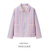 Kaslead New Women clothes Western Style Versitile Fashion Basic Stripe Cotton-Padded Coat Outerwear