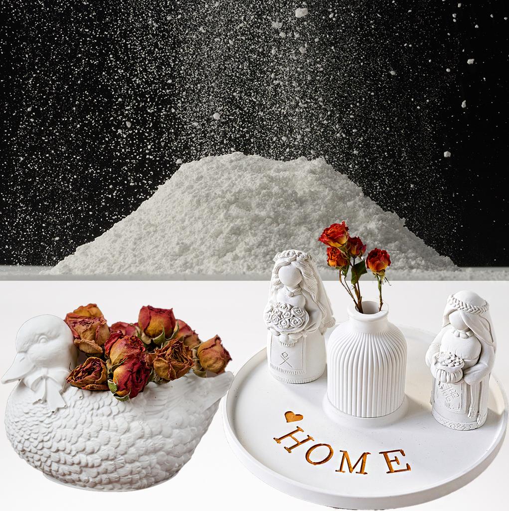 300g/500g/1000g Gypsum Powder High Density Casting Resin Powder Clay Form DIY Handmade Gypsum Craft Home Decor Molding Supplies