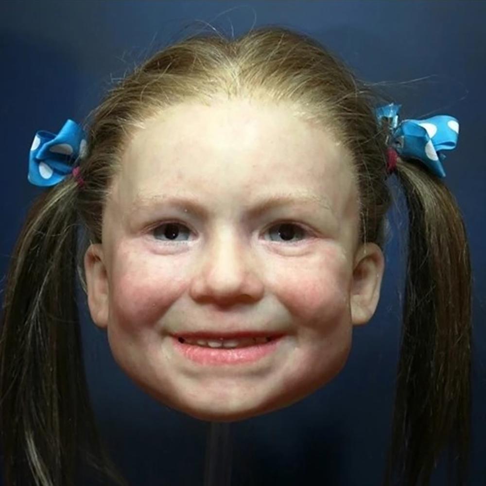 Halloween Human Latex Mask Little Girl Headgear Cosplay Props