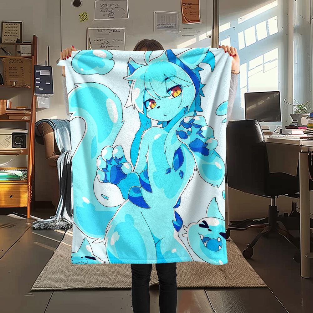 1 Pezzo Coperta in Flanella con Stampa Cartone Animato, Alta Qualità Confortevole per Tutte le Stagioni, Decorazione per la Casa, Calore e Comfort, Perfetta per Regalo di Natale Compleanno