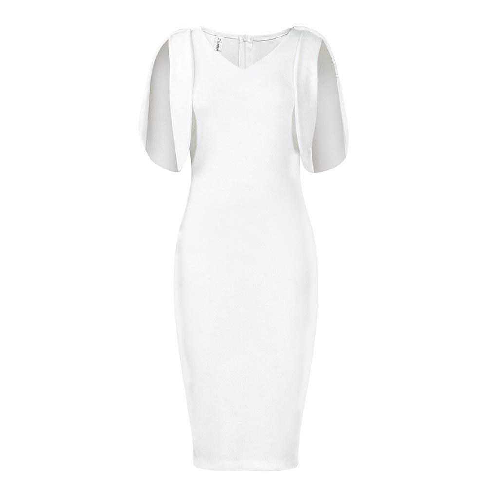 

Летняя модная элегантная офисная юбка - африканское платье большого размера M белый