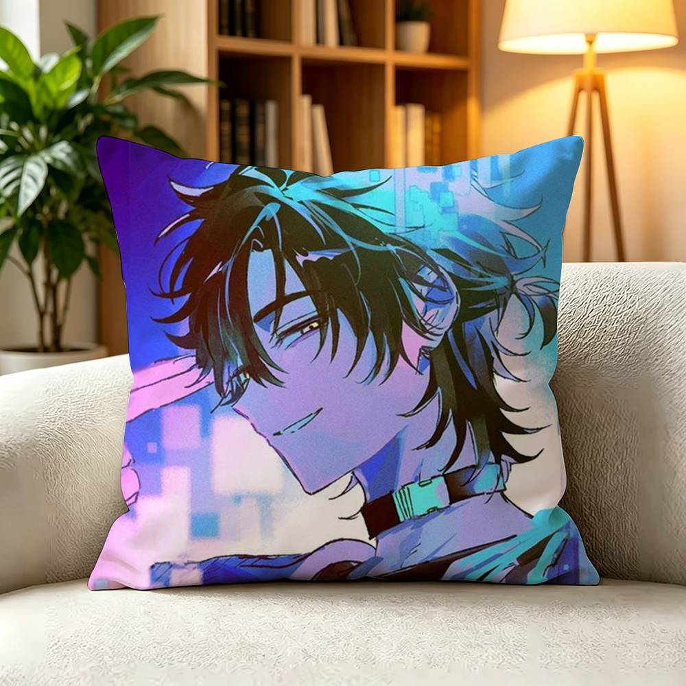LLink Click Cheng Xiaoshi Lu Guang Anime  Pillow Case Square DoubleSided Sofa Cushion Cover Bedroom Bedside Pillow