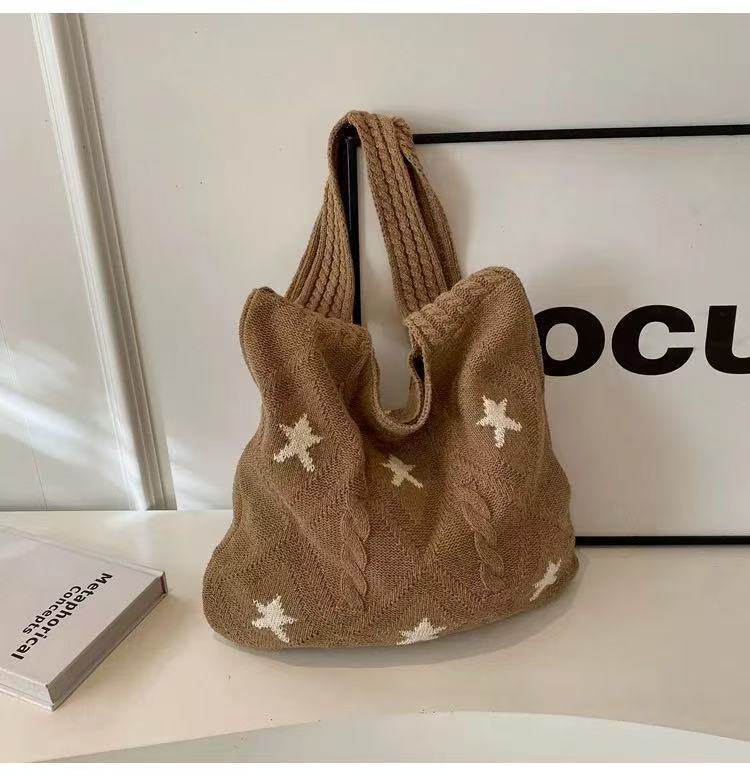 Large capacity tote bag woven bag summer shoulder bag women's hand-woven bag new holiday beach bag
