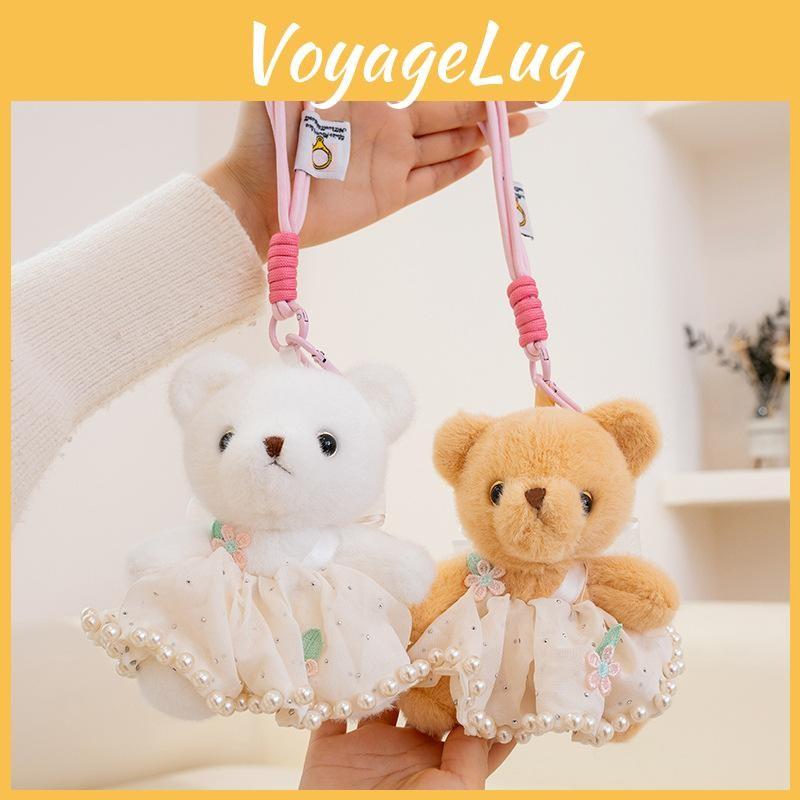 Dress Wear Bear Plush Keychain Stuffed Doll Pendant Backpack Decoration Gift
