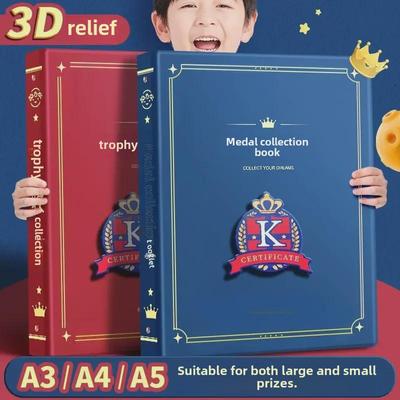 British Style Leather Student Award & Certificate Album - A3/A4 Large Capacity Memorial Photo Book