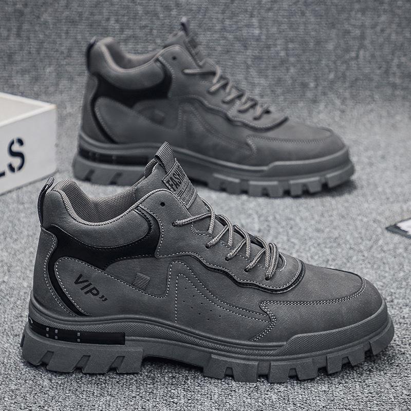 2025 Spring Trendy Men's Thick-Soled Martin Boots: British Style Casual Sports Outdoor Shoes