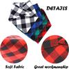 Bandanas para Perros Bufanda Grande para Mascotas Bandana Para Perro Algodón Cuadros Lavable Pajarita Collar Gato Cachorro Bufanda Triangular Babero Accesorios para Perros