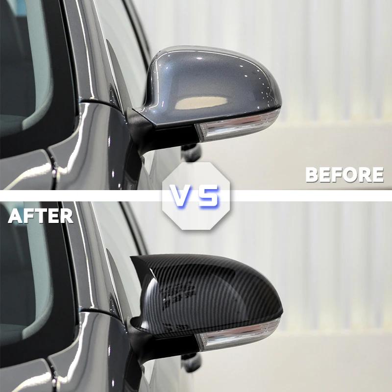 Bat Side Mirror Cover for Golf 5 VW 2003-2009 GTI R32 Car Accessories Shiny Piano Black Tuning Auto Sport Bat Design TSI TDI FSI