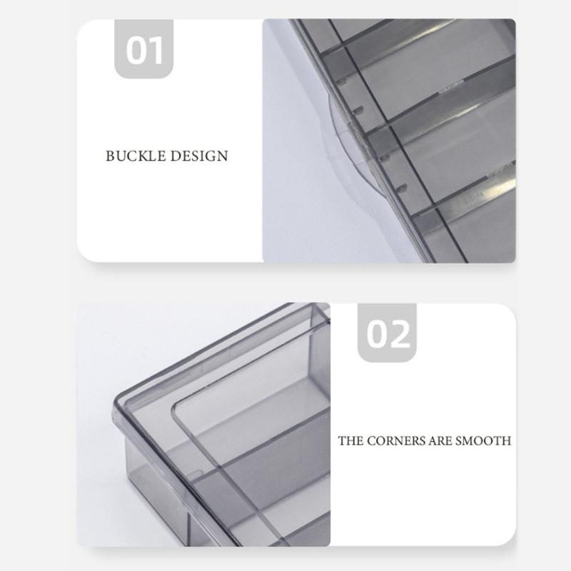 12 Grids Transparent Empty Nail Foils Plastic Storage Box False Nail Art Box Case Organizer