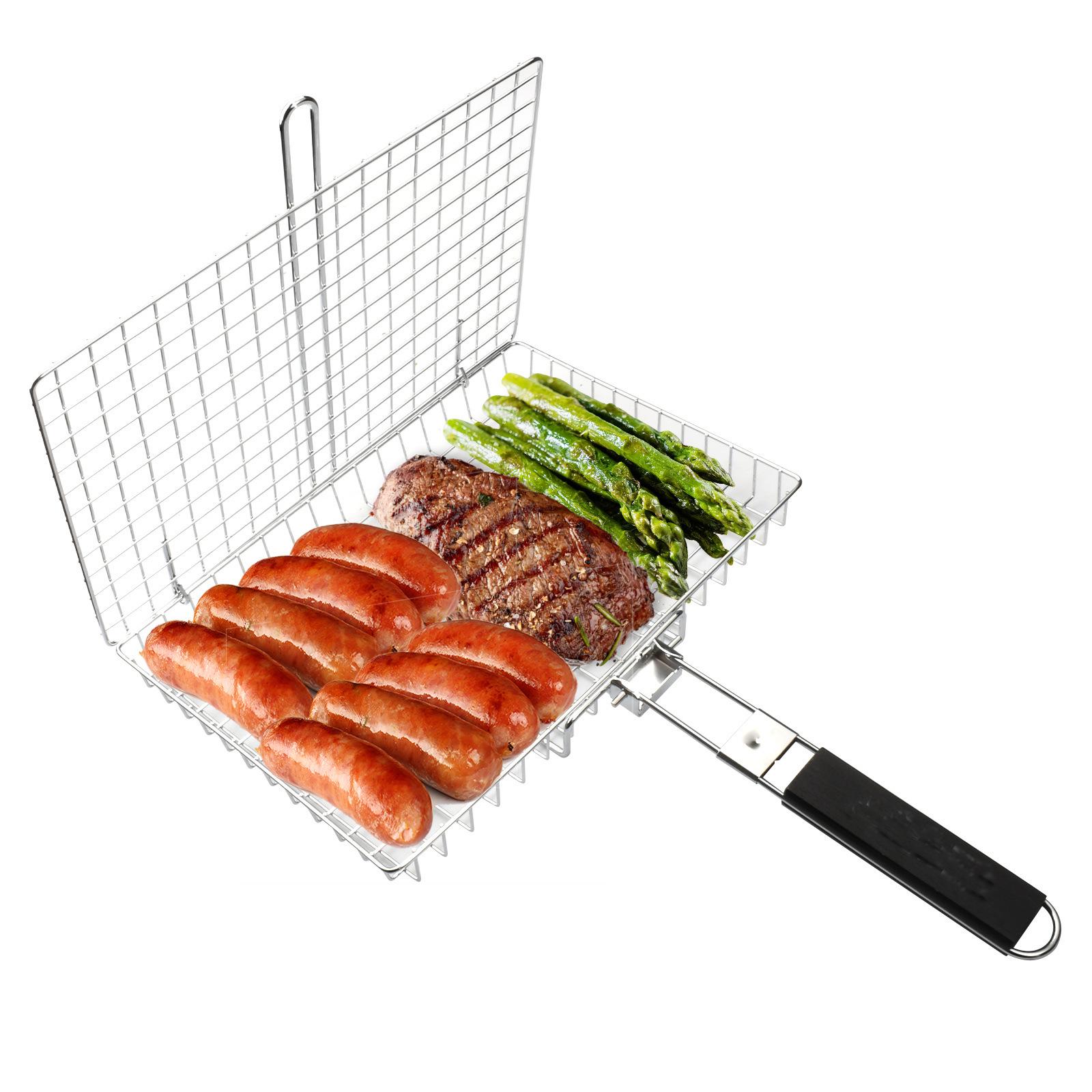Складная многофункциональная уличная корзина-гриль для мяса, рыбы и кукурузы