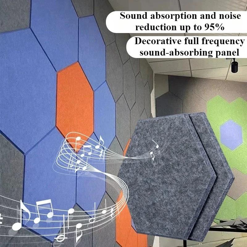 6pcs Creative Multi-functional Hexagon Felt Wall Sticker Photo Honeycomb Self-adhesive Wallpaper Home Office Boards Decoration