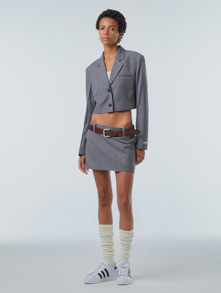 Instant Punk Low-Rise Mini Skirt - Gray