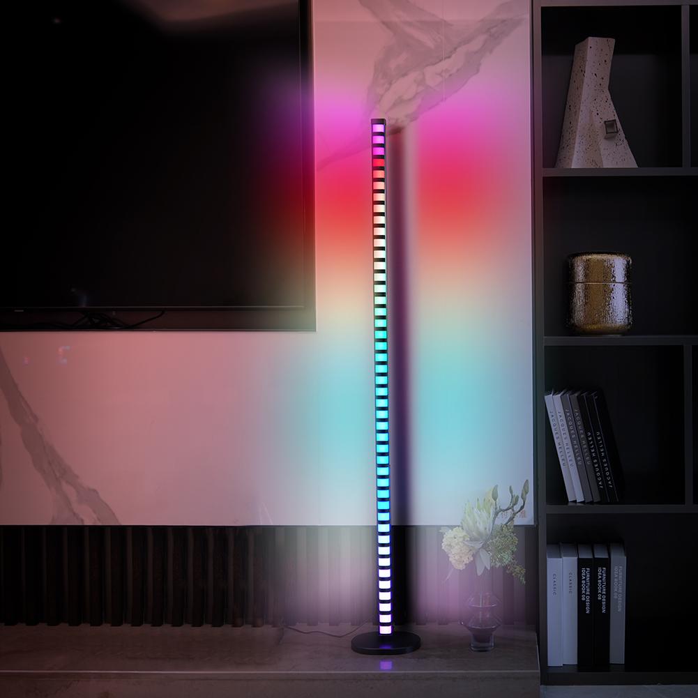 1.2M RGB Colorful Ambient Light Bluetooth-Compatible APP Control 45 LED Audio Spectrum Light Bedroom Game Room Living Room Decor